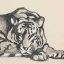 Gaston SUISSE (1896-1988) - Tigre couché, 1923.